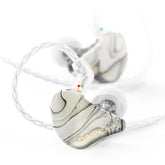 BASN MMCX in Ear Monitor Triple Driver Noise Isolating Headphones Porcelain White